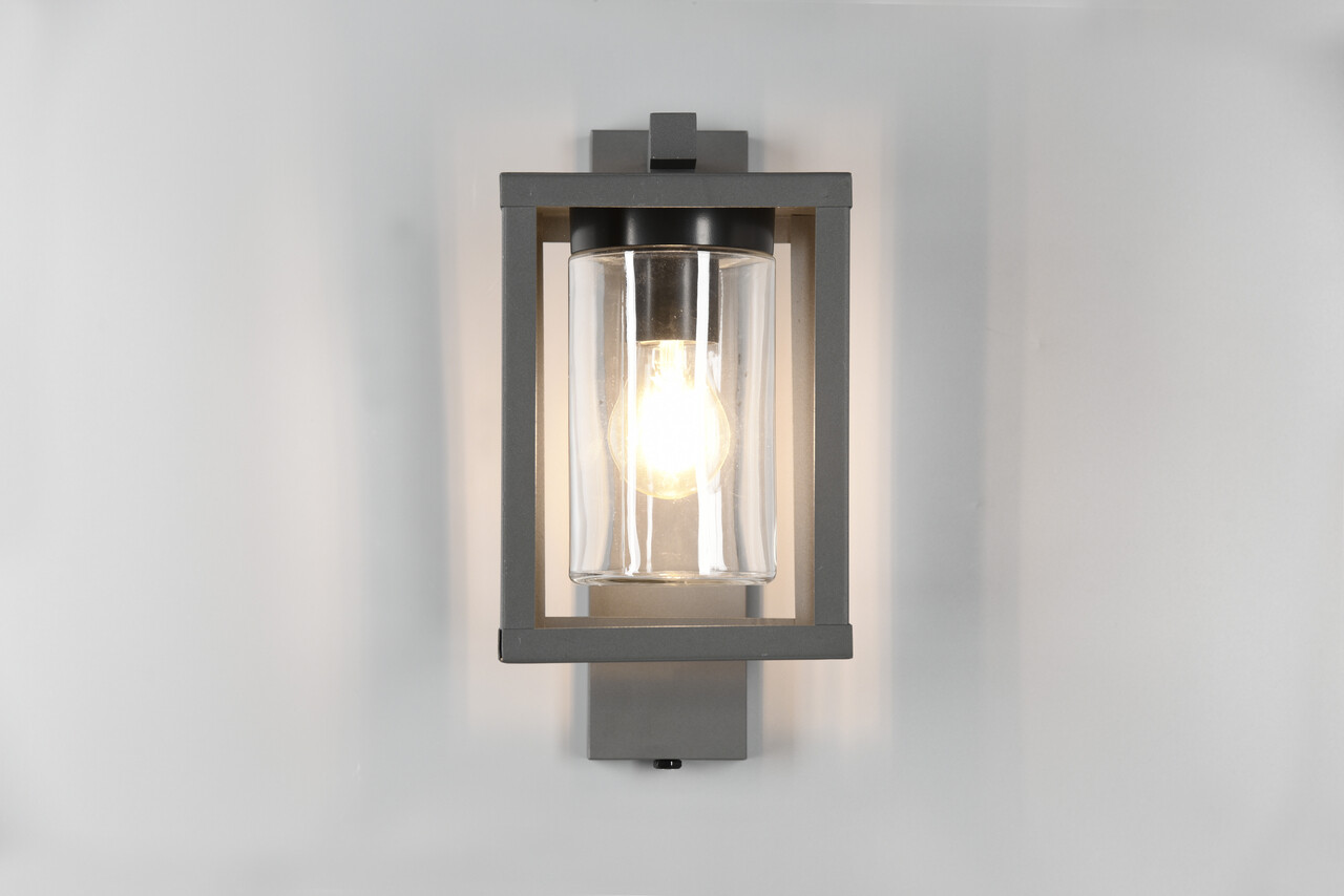 Aplica de perete pentru exterior Lunga, TRIO, 16x33 cm, 40W, 1x E27, metal, antracit - imagine 7